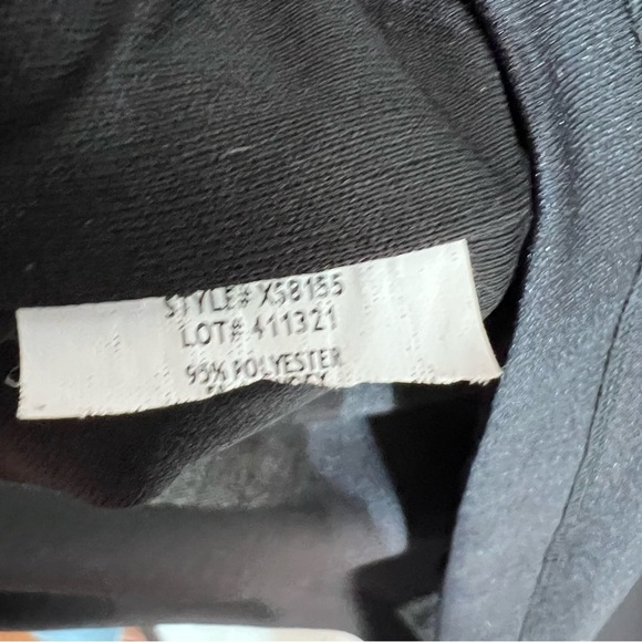 XSCAPE Black Ruffle edge sheer cape mini dress . - Picture 5 of 13